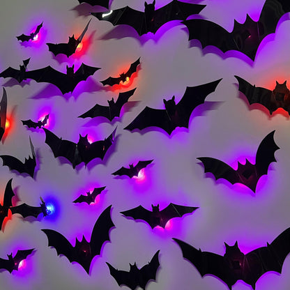 Ghost Garland&Light Up Halloween Bat Wall Decor