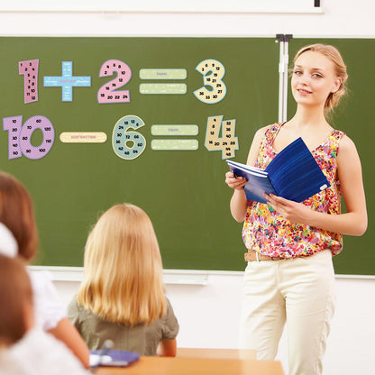 Eersida 27 Pcs Educational Math Posters Set Include 15 Keywords Math Multiple Posters 12 Multiplication Numbers 1-12 Flyers for Classroom Elementary School Supplies Bulletin Board(Pastel)