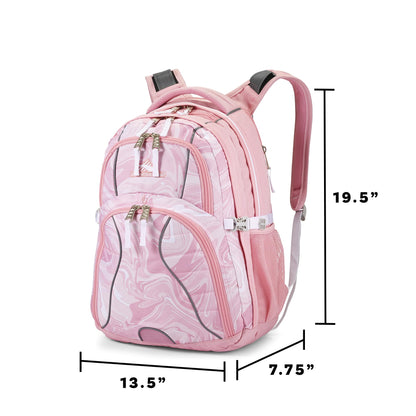 High Sierra Swerve Daypack, Pink Marble - Bubblegum Pink, One Size