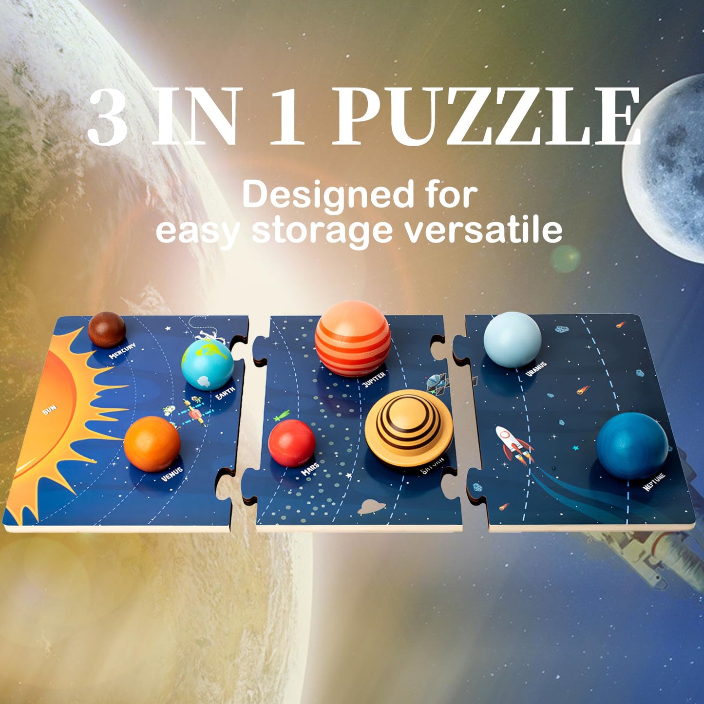Planets Toys, Solar System Model Kit for Kids Ages 3, Space Science Toys for Toddlers
