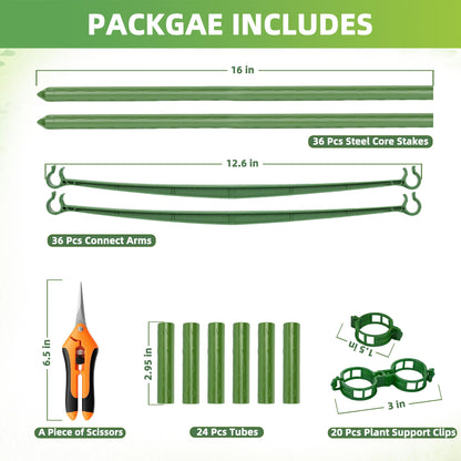 EWPJDK 6-Pack Tomato Cage for Garden Plant Support 48 INCH Garden Stakes Adjustable Tomato Cage for Climbing Plants Pots Vegetables Flowers Fruits (6, 48 Inches)