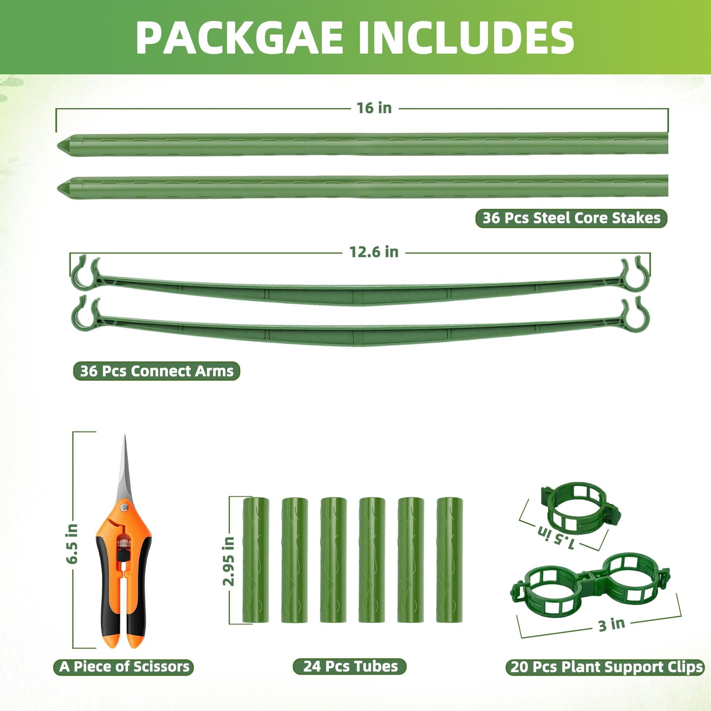EWPJDK 4-Pack Tomato Cage for Garden Plant Support 48 INCH Garden Stakes Adjustable Tomato Cage for Climbing Plants Pots Vegetables Flowers Fruits (4, 48 Inches)