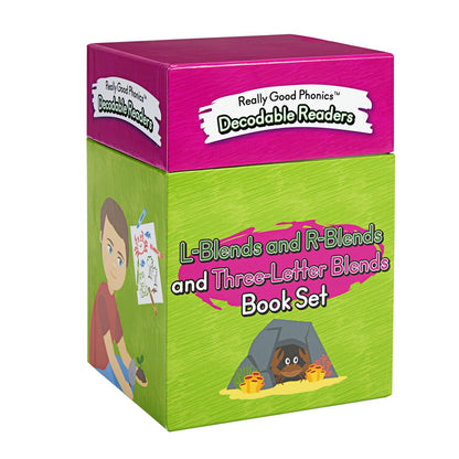 Really Good Phonics Decodable Readers - L- and R-Blends and Three-Letter Blends Book Set - Educational Toys, Reading Games for Kids, Learning Activities, Homeschool & Classroom Must Haves