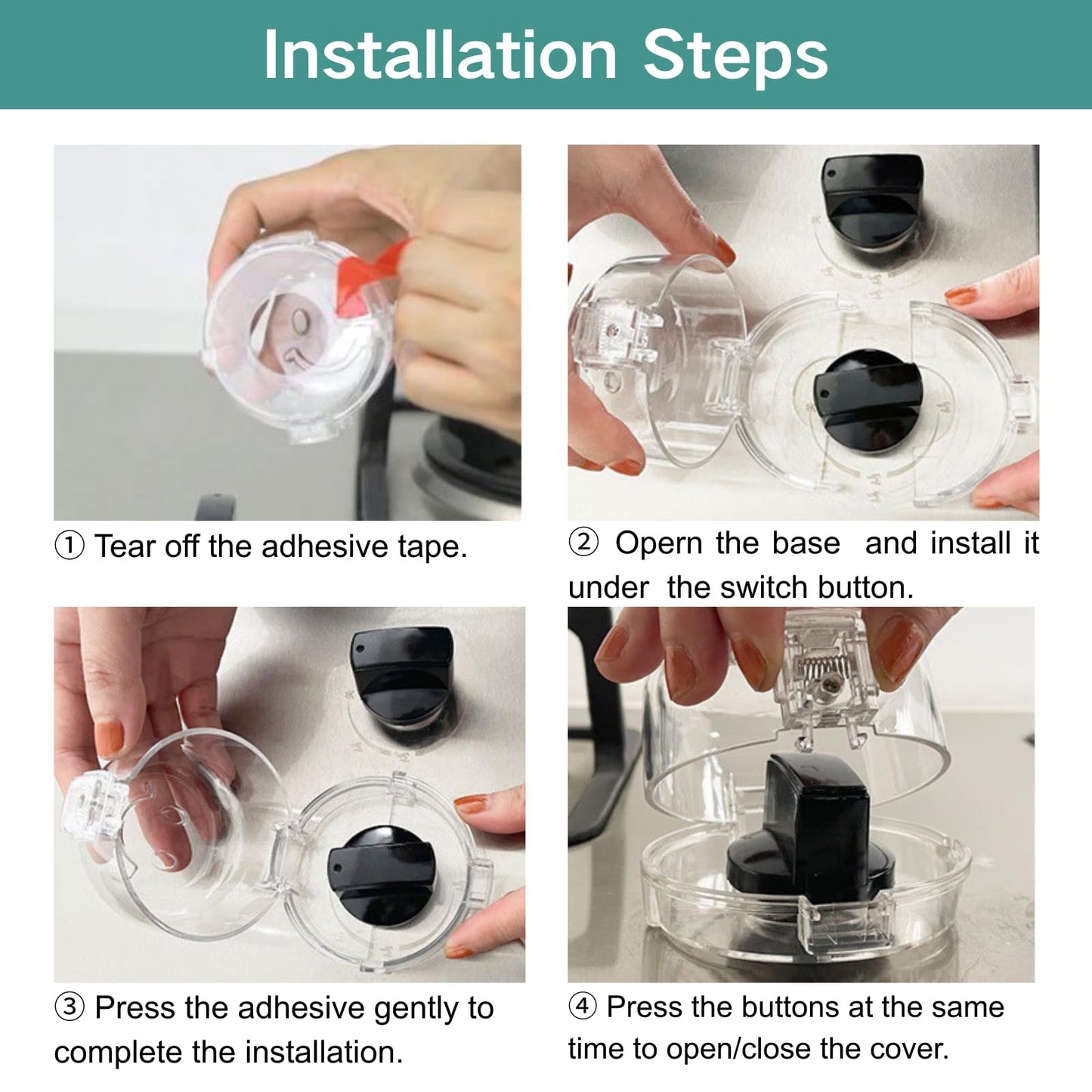 5 Pack Stove Knob Safety Covers – Child Proof Gas Stove Knob Covers, Universal Oven Lock Safety for Baby, Heat-Resistant Plastic Stove Knob Guards for Kitchen Safety (Clear)