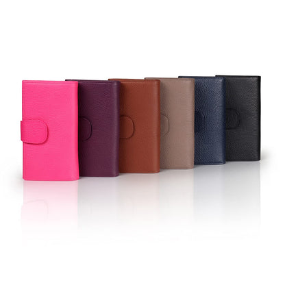 Otto Angelino Genuine Leather Zippered Envelope Wallet with Phone Compatible Slots - RFID Blocking -Unisex