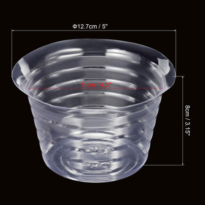 MECCANIXITY Plant Pot Saucer 5 Inch Plastic Round Flower Drip Tray for Indoor Outdoor, Clear Pack of 20