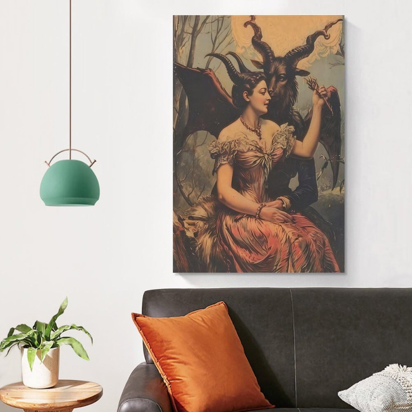 JHXNJDPOST Spooky Gothic Valentine Poster Canvas Wall Art Aesthetic Decorative Painting Living Room Restaurants, Pool Halls And Hotelsstyle-7 16x24inch(40x60cm)