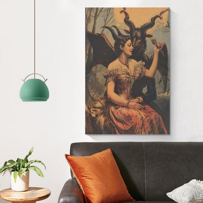 JHXNJDPOST Spooky Gothic Valentine Poster Canvas Wall Art Aesthetic Decorative Painting Living Room Restaurants, Pool Halls And Hotelsstyle-7 16x24inch(40x60cm)