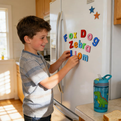 Classroom Magnetic Alphabet Letters,238 Color Lowercase Uppercase Refrigerator Magnets,ABC Double Side Magnetic Letter for Toddler 3+ Preschool Kids Learning Spelling Teachers Whiteboard Fridge