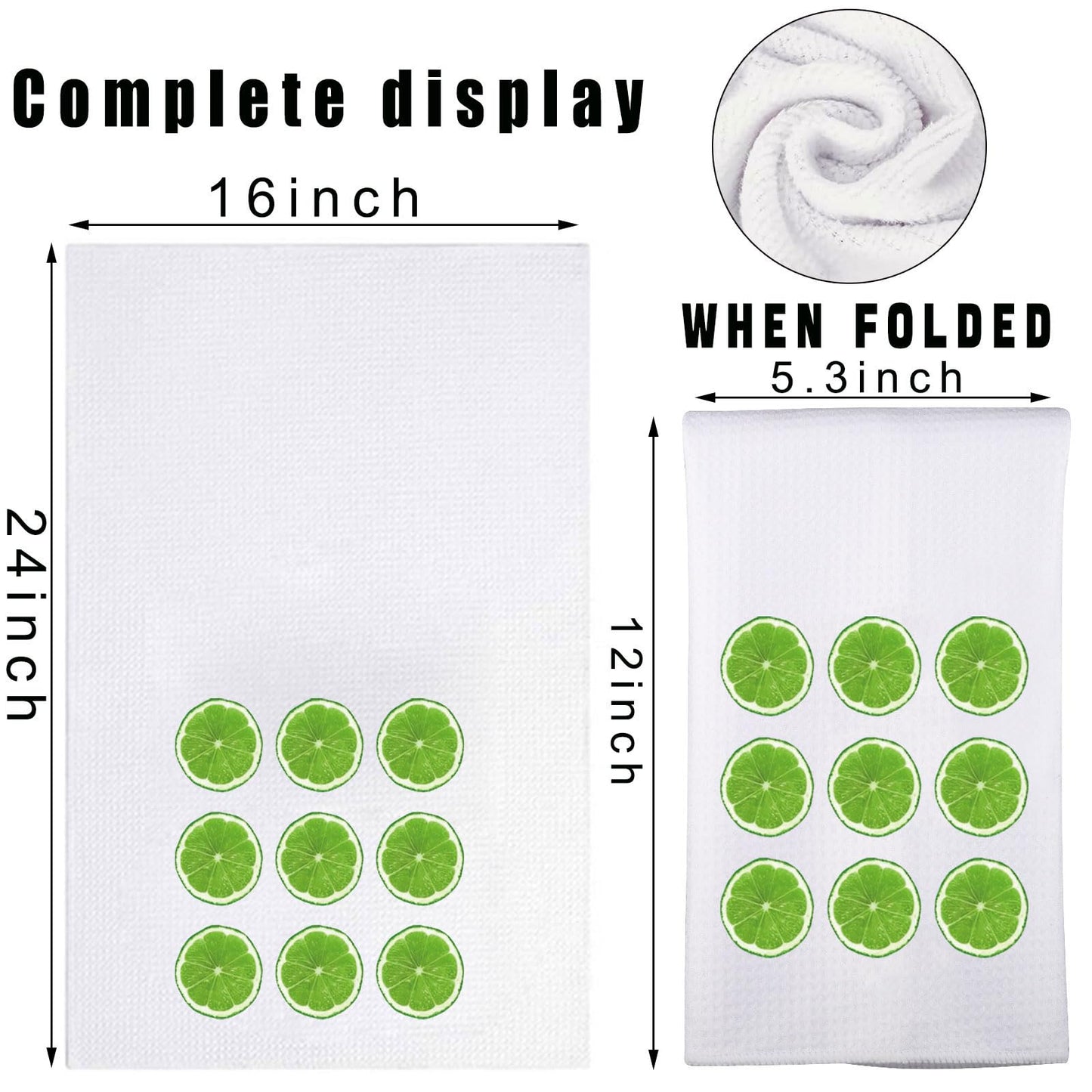 JNIAP Limes Kitchen Towel Lime Lover Gift Sour Lime Gift Lemon Limes Gifts(Green Orange kt)