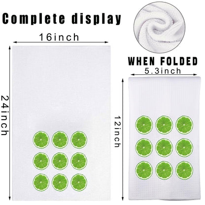 JNIAP Limes Kitchen Towel Lime Lover Gift Sour Lime Gift Lemon Limes Gifts(Green Orange kt)