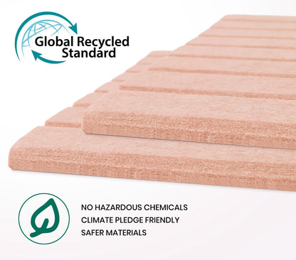Large Cork Board Alternative 48” X 36” Felt Bulletin Board Tiles, with 30 Pushpins, 60 Adhesive Tabs,12-Pack Slat Wall Paneling, Cork Boards for Office Push Pin Board Felt Board - Pink
