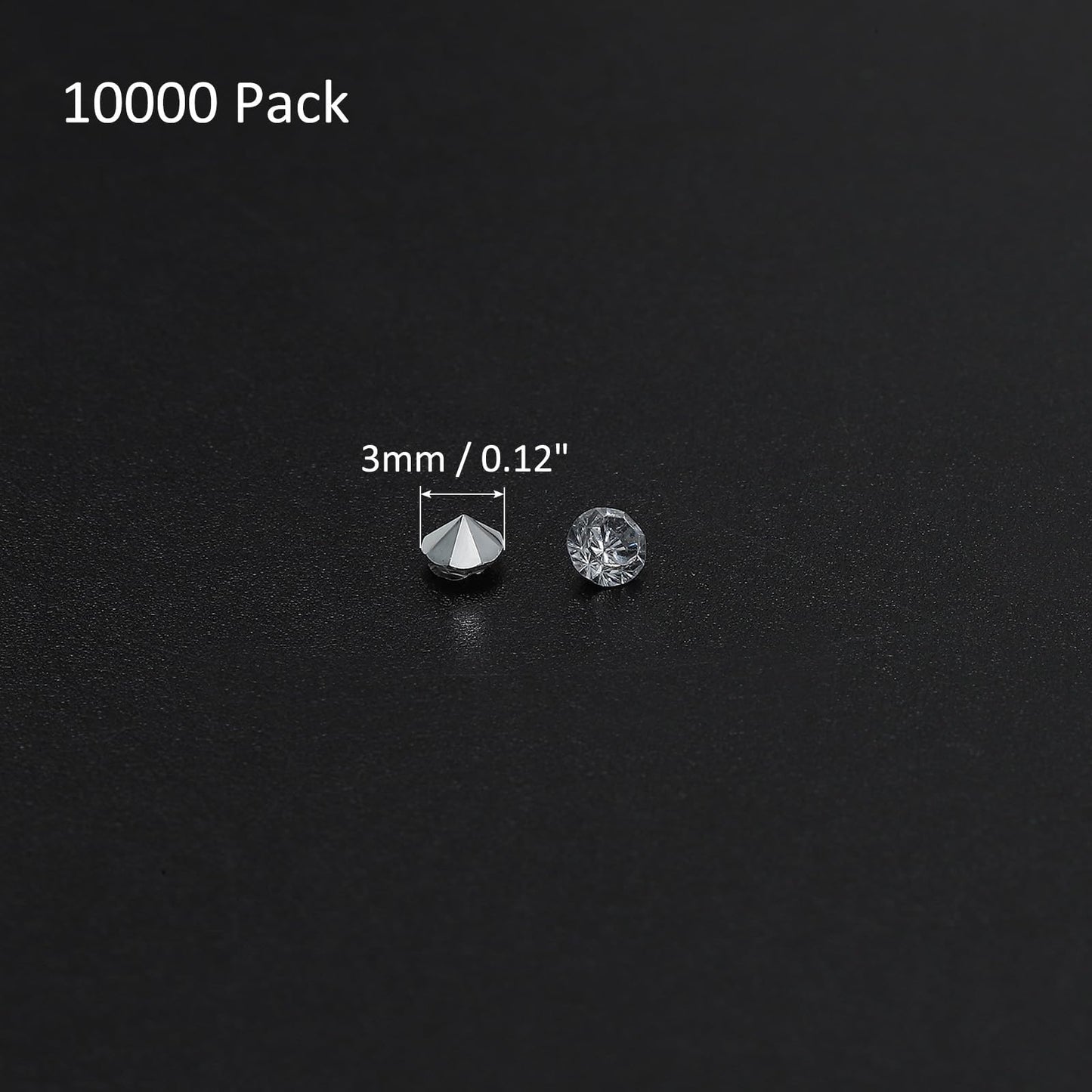 M METERXITY 10000 Pack Clear Acrylic Diamonds Vase Filler Wedding Table Scatter Crystals Diamonds Fake Confetti Gems Apply to Party/Wedding/Decoration (3mm Silver, Clear)