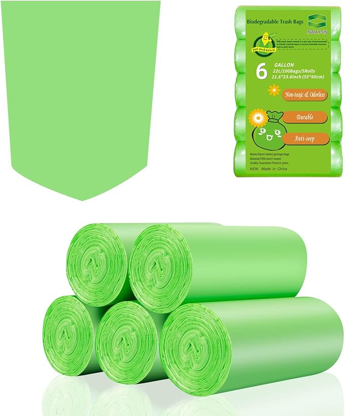 Compostable Kitchen Trash Bags 6-Gallon
