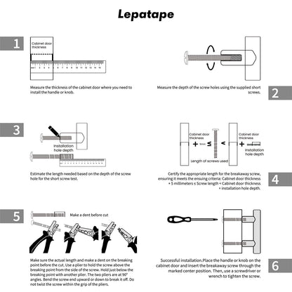 Lepatape 10 Pack Cabinet Knobs Black Dresser Drawer Knobs - Black Kitchen Cabinet Pulls T Bar Kitchen Hardware