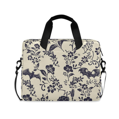 Goth Bat Flower Laptop Case 15.6 inch Computer Bag Waterproof Laptop Briefcase Laptop Bag for Women & Men