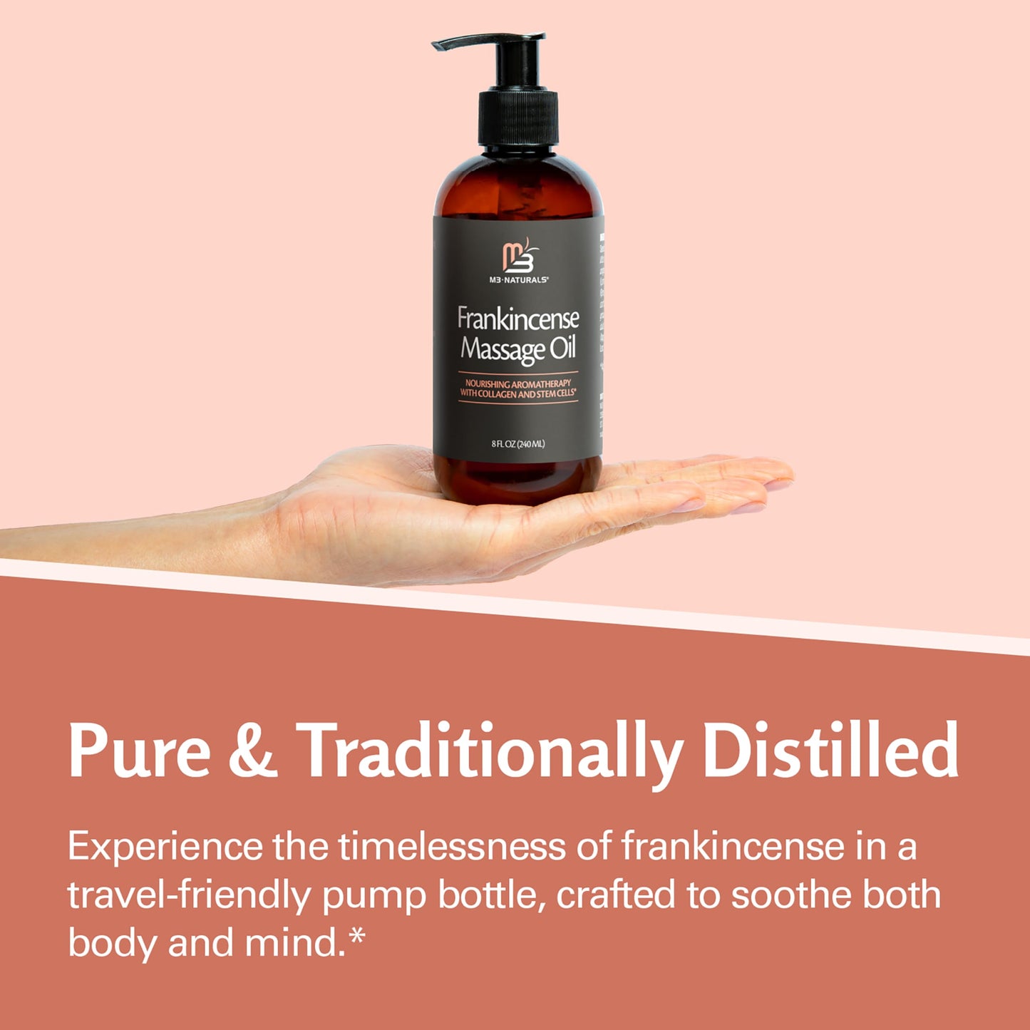 M3 Naturals Firming Body Massage Oil with Collagen & Stem Cell – Helps Smooth The Appearance of Cellulite & Improve Skin Texture – Refreshing Aromatherapy Body Oil for Legs & Full Body – 16 Fl Oz