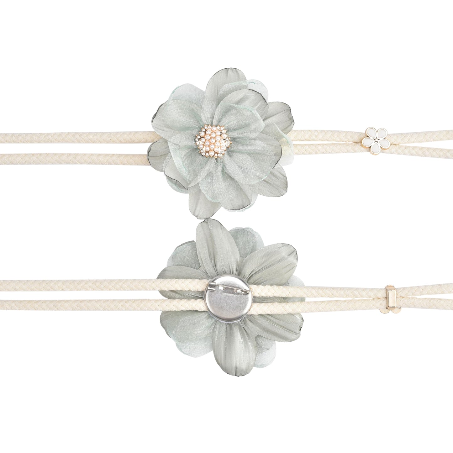 SUQ I OME Lotus Flower Curtain tiebacks holdbacks Holder for Curtain Decoration in Summer for Bedroom Decorations (Green)