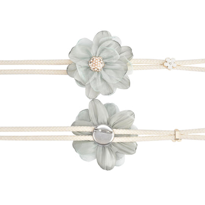 SUQ I OME Lotus Flower Curtain tiebacks holdbacks Holder for Curtain Decoration in Summer for Bedroom Decorations (Green)