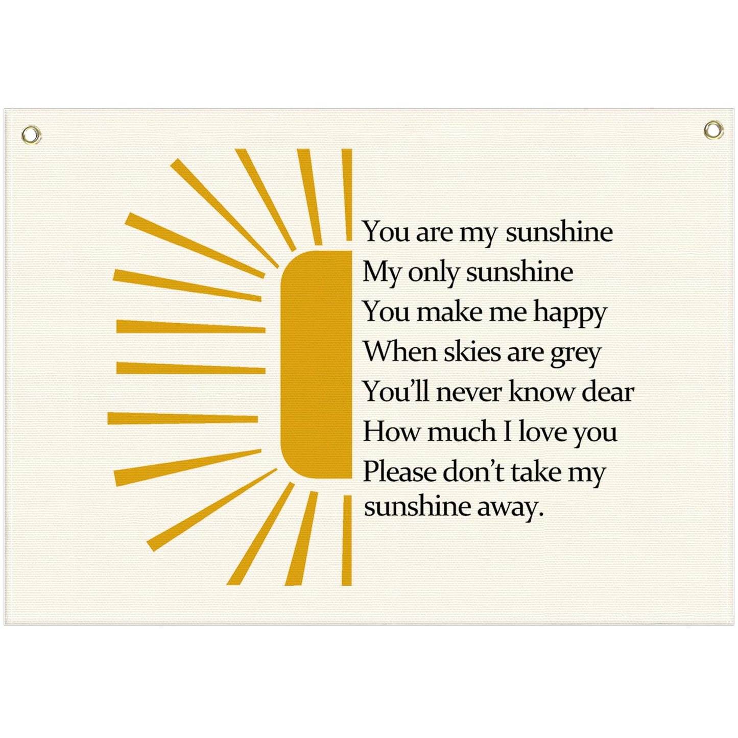 Nursery Wall Decor-Rectangular Banner Flag Wall Decor for Kids Girl Boy-Playroom Bedroom Baby Room Wall Sign-Baby Shower Christmas Gift -You are My Sunshine-28.5"L×20"W