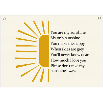 Nursery Wall Decor-Rectangular Banner Flag Wall Decor for Kids Girl Boy-Playroom Bedroom Baby Room Wall Sign-Baby Shower Christmas Gift -You are My Sunshine-28.5"L×20"W