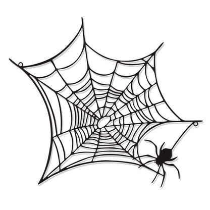 YATEASLU Halloween Interior Wall Decor, Halloween Spider Decoration, Scary Spiderweb Wall Sculpture for Grunge Style Room Decor