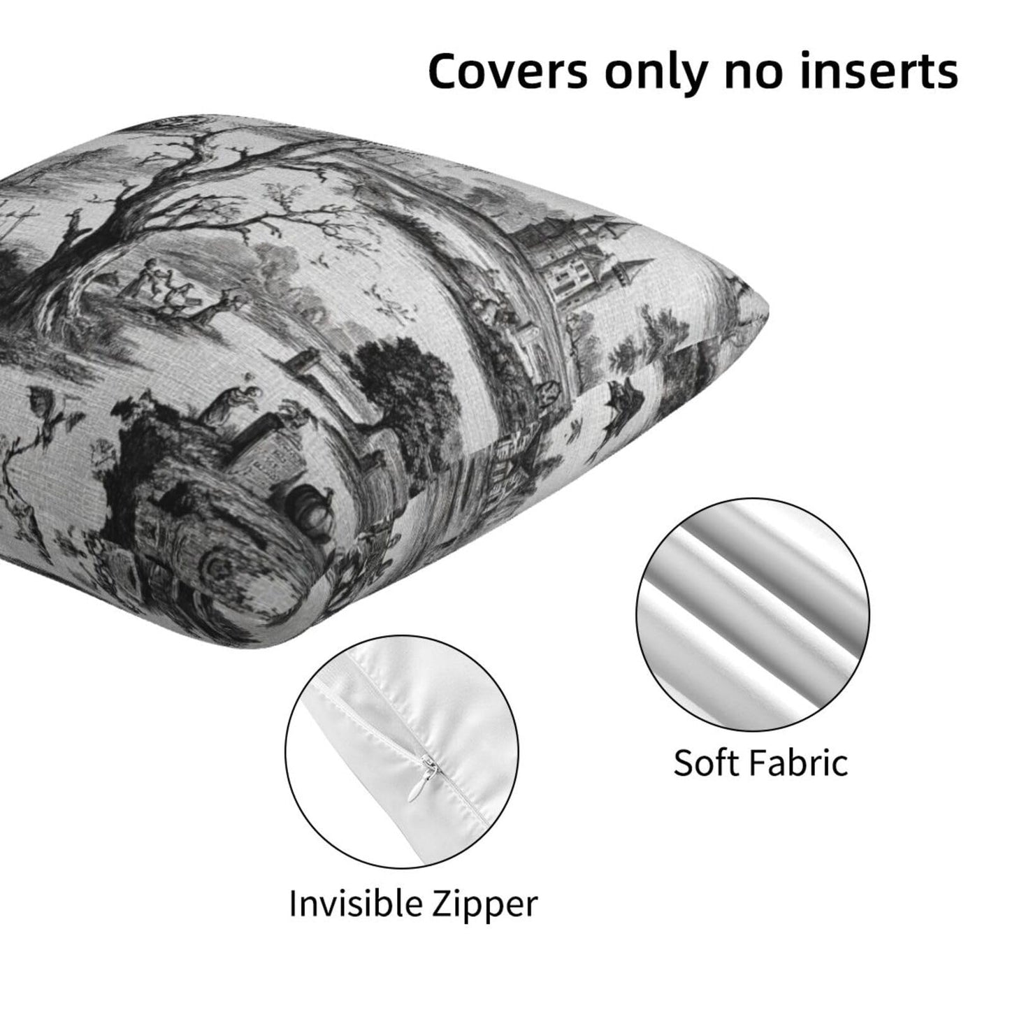 Ecixzyo Halloween Throw Pillow Covers 18x18 Set of 2 Square Pillow Case for Home Decor Couch Room