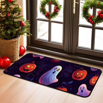 Ruiseye Halloween Holiday Pumpkin Kitchen Floor Mat, Area Rugs 17''x51'' Laundry Room Rug Runner for Laundry Room, Kitchen, Bathroom, and Mudroom