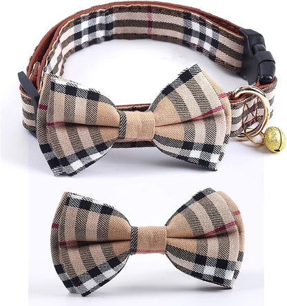 SuperBuddy Dog Collar, Adjustable Dog Collar with Bowtie, Pet Collar for Dog Soft Bowtie Dog Collars for Small Medium Large Pet
