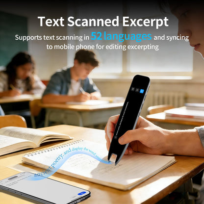 Scan Translation Pen – Dyslexia Tools with 142 Online/10 Offline Languages, Speech & Scan-to-Text Reading Pen for Learning Difficulties, Language Learners, Elderly & Travelers ﻿