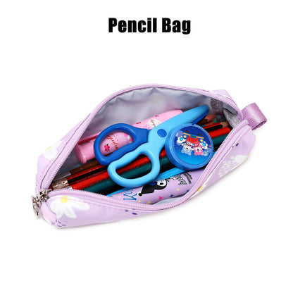 Sugaroom Daisy Prints School Backpack for Girls Backpack with Lunch Box Lightweight Water Resistant Kids Backpack Elementary Primary Middle School Bags Bookbags Set