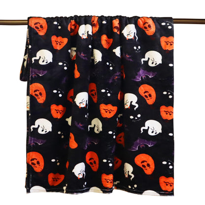 HITIME Cozy Blanket Printed Throw Halloween Collection - 300 GSM Fleece Blanket for Home Decoration, Ultra Soft Microfiber (Throw - 50" x 60") - G
