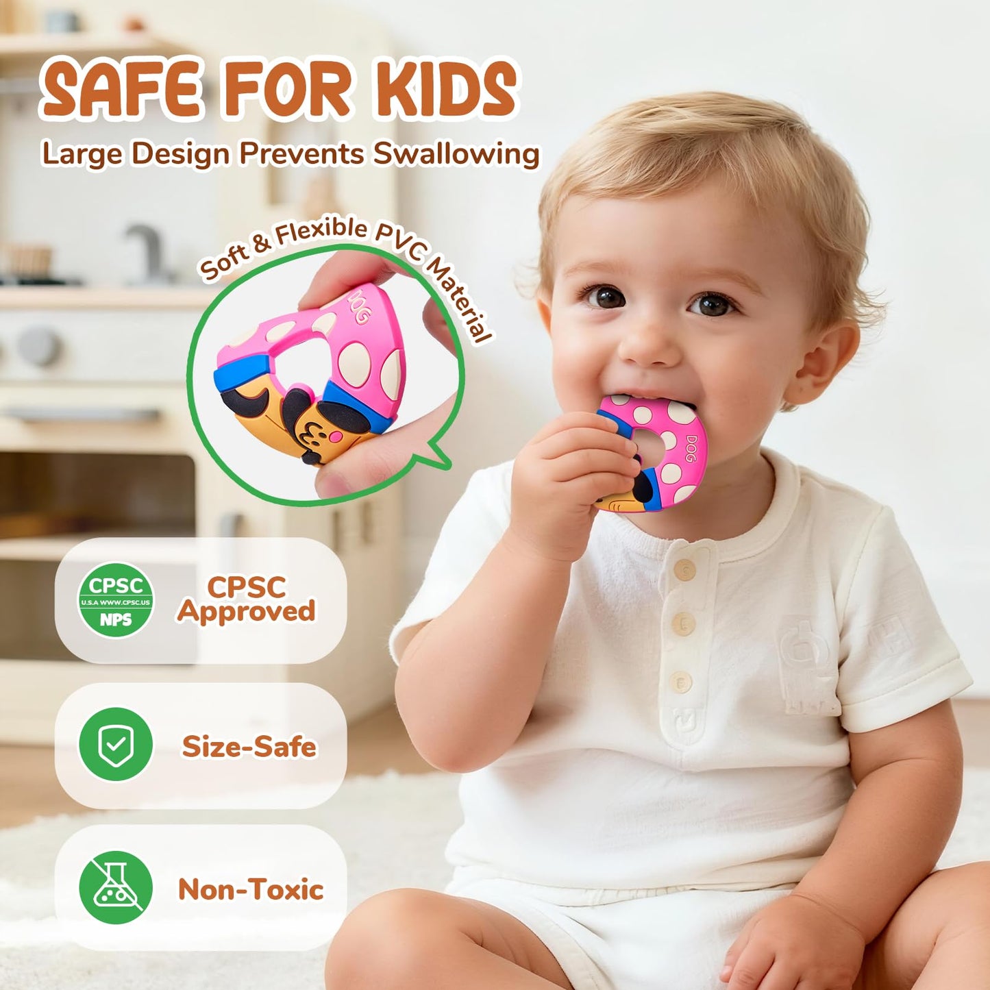 JoyCat Magnetic Letters and Numbers Fridge Magnets, Soft PVC Learning Refrigerator Toy Set for Kids & Toddlers, 26 Animal Alphabet Letters and 0-9 Numbers, Birthday Gifts for Baby Boys and Girls