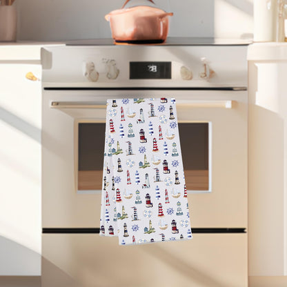 G2TUP Lighthouse Kitchen Towel Lighthouse Anchor Towels Lighthouses Housewarming Gift Beacon Hand Towels (Lighthouses-kt)