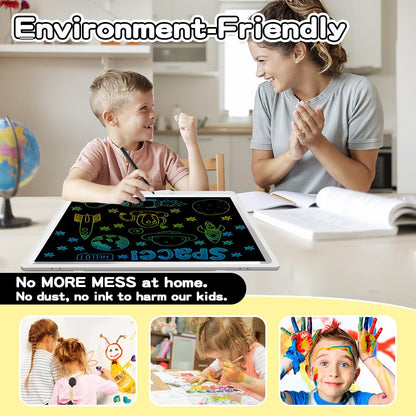 22 inch LCD Writing Tablet, Large Doodle Board for Kid with 2pens and Adjustable Bracket,Educational Learning Toys Christmas Birthday Gifts for Kids Adults Home School