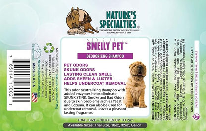 Nature's Specialties Smelly Pet Dog Shampoo for Pets, Natural Choice for Professional Groomers, Lasting Clean Smell, Made in USA, 1 gal