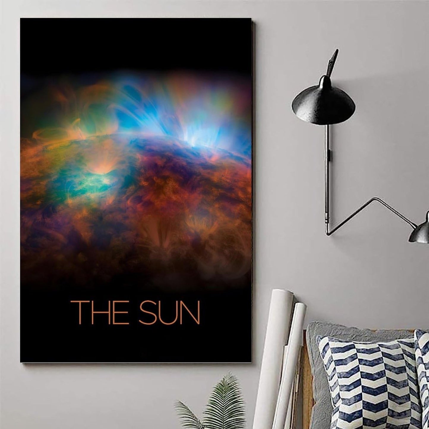 Solar System Canvas Wall Art 16x24 Inch Unframed – Astronomy Poster Print of Our Star, Science Decor for Classroom, Home Office,Gift for Students, Teachers & Space Lovers