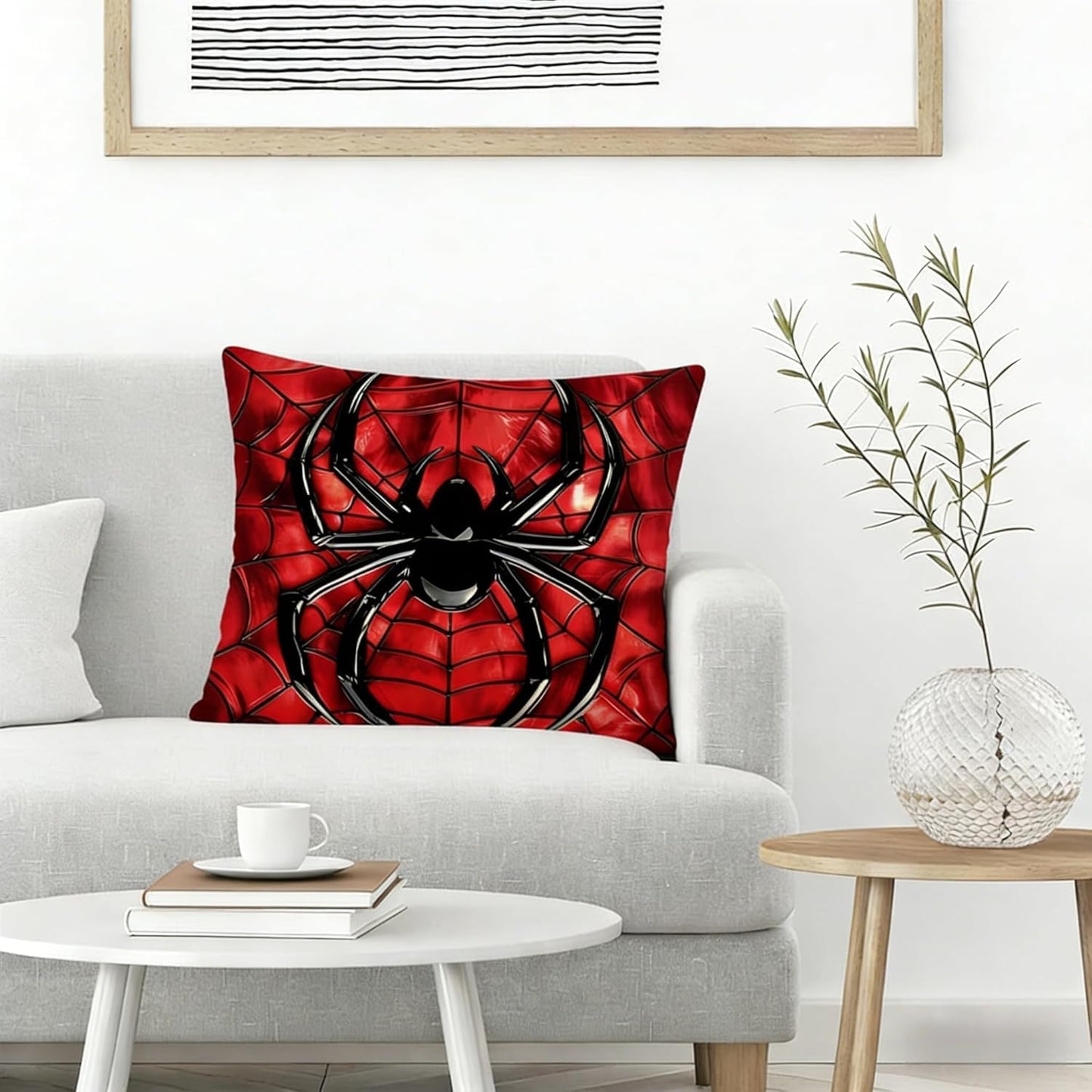 JngKaiFS Modern Sofa Throw Pillow Cover, Decorative Pillow Covers 18x18 Inch Soft Couch Throw Pillows Farmhouse Cushion Covers with Elegant Design for Sofa Bedroom Living Room Home Decor