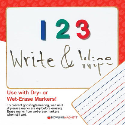Dowling Magnets Magnetic Dry-Erase Boards – Double-Sided Ruled/Blank – 12" Long x 8.75" Wide – Pack of 5. (735206), White
