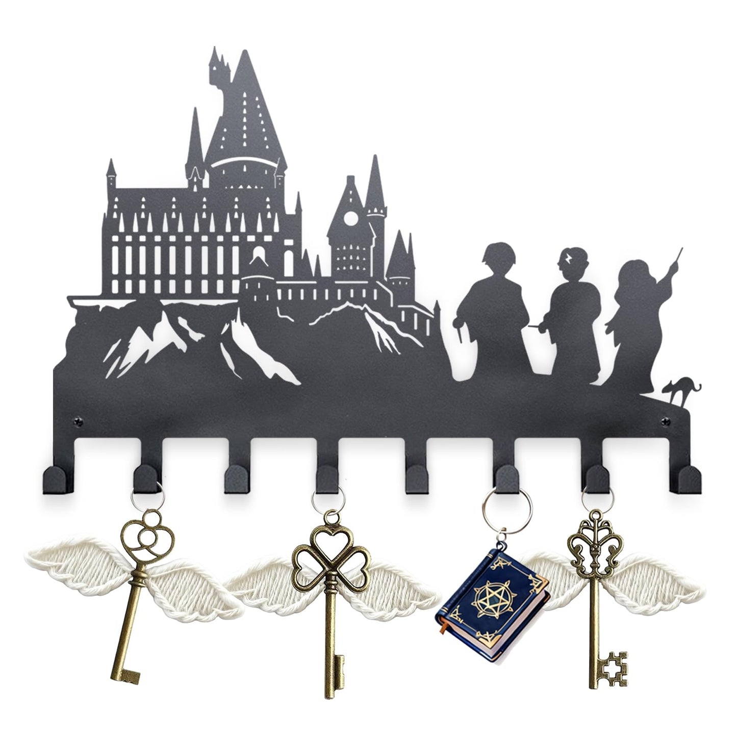 LALALANHOME Magic Castle Silhouette Key Holder