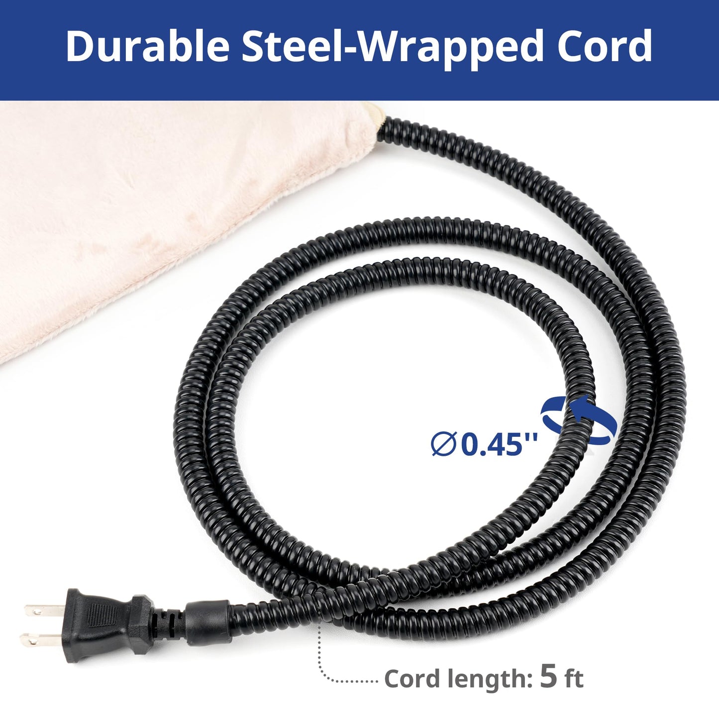 NICREW Pet Heating Pad for Dogs and Cats, Heated Cat Bed with Steel-Wrapped Cord and Soft Fleece Cover, 17.7 x 15.7 Inches, 30 Watts