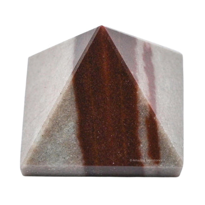 Amazing Gemstone Narmada Shiva Lingam Pyramid Crystal Healing Stones - 1" Great Pyramid Figurine of Natural Stone Pyramid for Meditation, Reiki, Chakra Balancing and Crystal Pyramids Grid