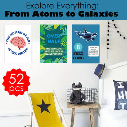 1step2dream Funny Science Posters for Elementary Classroom - Weird Educational Bulletin Board Decor with Amazing Facts - Inspire Students with Thought Provoking STEM Displays