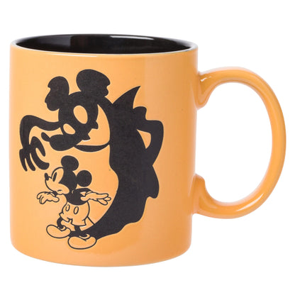 Silver Buffalo Disney Mickey Mouse Halloween Spooky Ghost Shadow Wax Resist Ceramic Mug, 20 Ounces