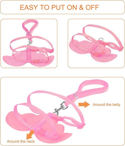 KAMA BRIDAL Duck Walking Harness and Leash Chicken Duck Outdoor Training Rope Adjustable Rope for Pet Poultry Hen Cock (XS, Pink)