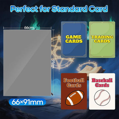 500 Count Card Sleeves, Matte Magic Card Sleeves, Smooth Shuffle & Tear Resistant, Fit for MTG, TCG, CCG (Silver)
