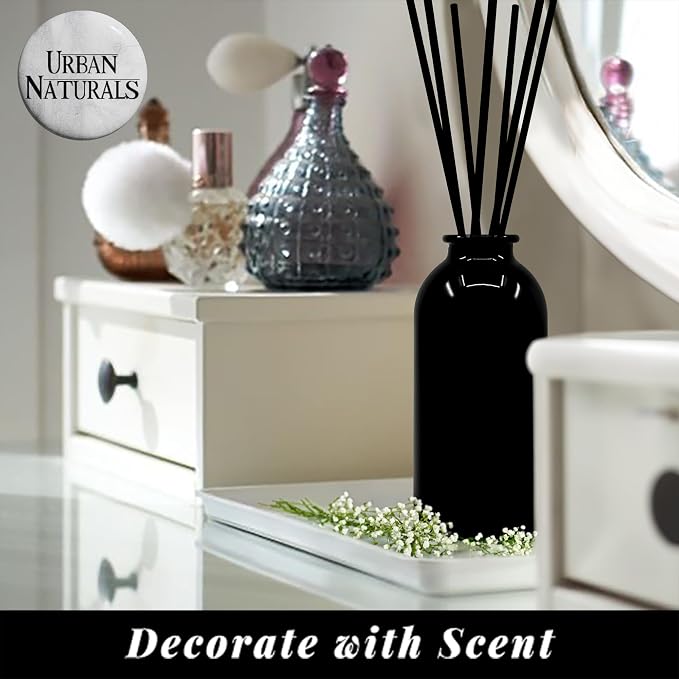Urban Naturals Crisp White Linen Reed Diffuser Gift Set | with Citrus, Ozone, Ylang-Ylang, Lilies & Sandalwood Notes for a Fresh, Clean Cotton Smelling Home