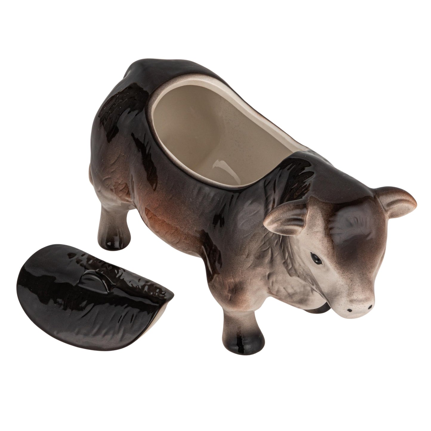 Creative Co-Op Vintage Ceramic Cow Shaped Cookie Jar