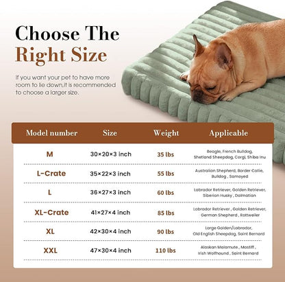 Orthopedic Dog Bed Medium Size Dog, Pet Beds with Waterproof Lining, Soft Short Plush Surface & Egg Crate Foam, Machine Washable Pet Mat with Removable Cover & Anti Slip Bottom