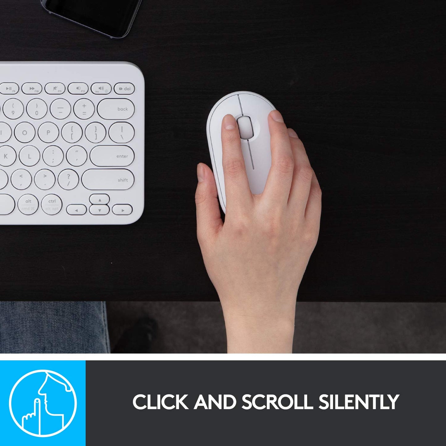 Logitech Slim Wireless Bluetooth Mouse for Mac - White